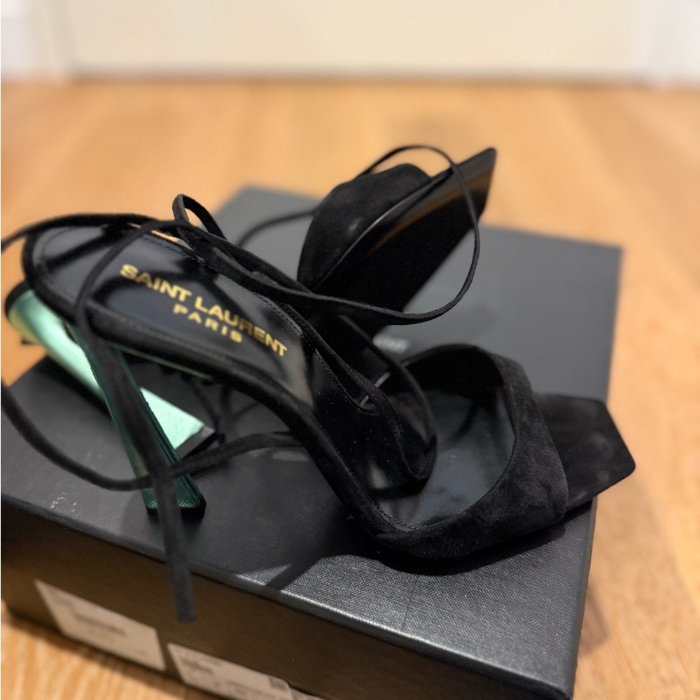 Saint Laurent Black Suede Heels